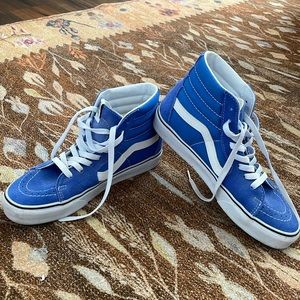 Blue high top vans